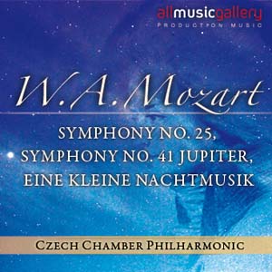 Album W. A. Mozart  Symphony No.25, No.41 Jupiter, Eine Kleine Nachtmusik Czech Chamber Philharmonic